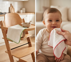 ROSEHANCOLLECTION Paños de Muselina Blancos de 25x25cm/30*30cm, 100% Algodón, Ecológicos, Reutilizables, Suaves, para la Cara del Bebé - Product Image 5