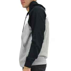 Sweat à capuche zippé noir pour homme en coton-polyester 240GSM respirant avec poche kangourou intégrée - Product Image 2