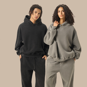 Durable Embroidered Custom Printed Winter Streetwear Pullover for Men and Women 100% Cotton Oversized Fit - Product Image 1