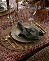 Set de table ovale en rotin tissé à la main Produits écologiques Fabriqué au Vietnam Décoration de table Set de table tissé Vente en gros Moderne