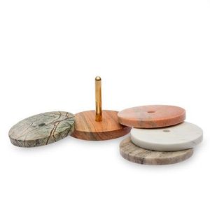Premium smooth surface marble coasters with handcrafted artistry and sturdy quality for long lasting <b>furniture</b> safety - Product Image 2