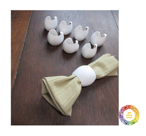 Servilleteros de erizo de mar Rosa Suave hechos a mano accesorios de mesa inspirados en el océano - Product Image 3