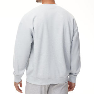 Sweat-shirt à col rond surdimensionné à épaules tombantes de grande taille personnalisé, sweat-shirt lourd et élégant - Product Image 2