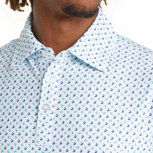 Golf OEM para hombre para Polos de lujo de alta calidad de secado rápido patrón sólido impresión por sublimación completa tejido de punto personalizable - Product Image 3