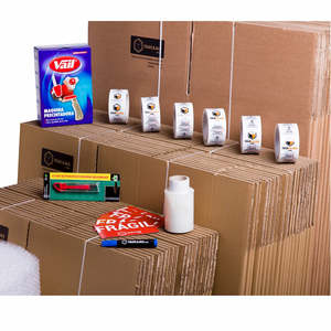 Paquete para Mudanza Familiar de Tamaño Vivienda con 3+ Habitaciones, Incluye Cajas y Todo el Embalaje Necesario, Adhesivo Simple - Product Image 2
