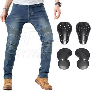 Pantalons jeans moto en coton coupe ajustée vêtements de protection en stock pantalons jeans moto pour hommes - Product Image 1