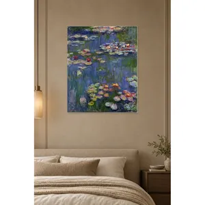 Impression sur toile de Nénuphars sur étang violet-bleu de Fida Monet - Product Image 4