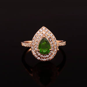 แหวนค็อกเทลโอปอลชุบโรเดียมเงินแท้ 925 เครื่องประดับหมั้น/ครบรอบสำหรับผู้หญิงสไตล์มินิมอล - Product Image 3