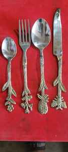 Modern BronzeRose Gold Reusable Cutlery Stainless Steel Flatware with Copper Finished for Weddings-Bulk Fork Spoon - Product Image 4