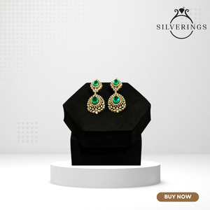 Boucles d'oreilles Chandbali en moissanite élégantes et étincelantes - Product Image 3