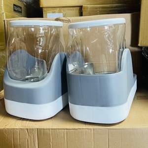 Paquete de 2 comederos automáticos por gravedad para gatos y perros y dispensador de agua suministros para animales pequeños - Product Image 2