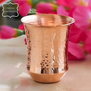 Vaso de cobre martillado, vaso de agua Ayurvédico hecho a mano súper pesado para beneficios de salud de regreso a la escuela - Product Image 3