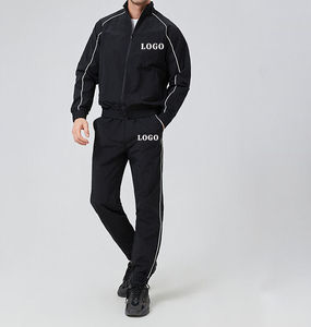 <b>Plus</b> <b>Size</b> Lightweight Breathable Men's <b>Sets</b> Windbreaker Tracksuit Joggers <b>Pants</b> Breathable Jacket Two <b>Piece</b> Windbreaker <b>Set</b> - Product Image 2