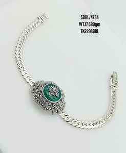 Pulsera de cadena de plata de ley 925 para mujer, joyería lisa, ajustable, a la moda - Product Image 3