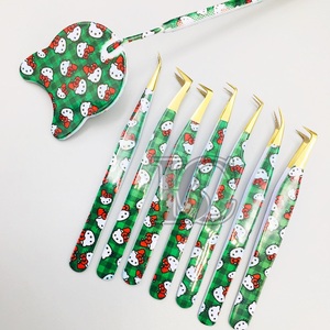 แหนบต่อขนตาพิมพ์กระดาษ Hello Kitty พร้อมปลายสีทองแหนบสแตนเลสทนทาน - Product Image 4