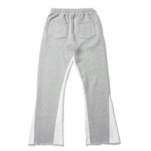 Multi Panel Sweats Jogger Pantalón de chándal de pierna ancha 100% Algodón Pantalones holgados Pierna recta Flare Hombres Pantalones de chándal pantalones de hombre - Product Image 2