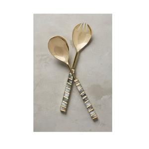 Service de couverts en métal de qualité supérieure avec poignées ergonomiques design élégant et finition miroir pour les repas de cuisine de luxe à domicile - Product Image 1