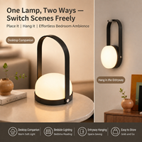 MSBN Lampe de chevet suspendue réglable, rechargeable par USB, lumière d'ambiance douce pour chambre à coucher
