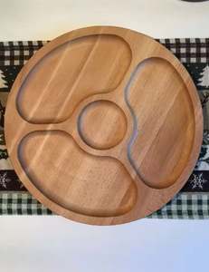 ถาดหรือจานไม้สำหรับตกแต่งคริสต์มาสถาดเสิร์ฟช็อคโกแลตและผลไม้แห้ง - Product Image 6