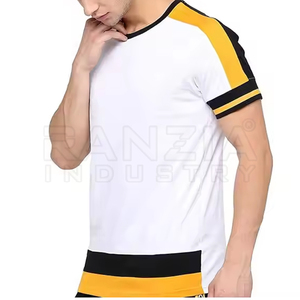เสื้อยืดแขนสั้นสำหรับผู้ชายเสื้อยืดลำลองดีไซน์คุณภาพสูงเสื้อคอกลมผ้าไมโครไฟเบอร์สำหรับฤดูร้อน - Product Image 4