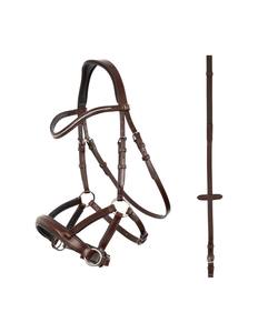 Bridon anatomique droit en cuir véritable de qualité supérieure pour chevaux, accessoires équestres - Product Image 4