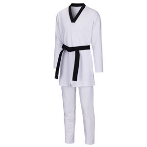 Uniforme de Artes Marciales de Taekwondo Unisex |   Traje de Entrenamiento de TKD Resistente con Cinturón - Product Image 3