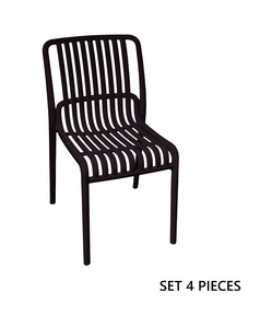 SET 4 Sedie da Pranzo Moderne Impilabili in Polipropilene per Esterni 48x52.5x82 Cm Arredamento Casa - Product Image 2