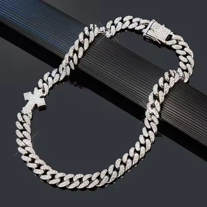 Collar de Cadena Cubana Gruesa de 16 mm, Unisex, con Diamantes de Moissanita y Plata 925, Estilo Hip Hop, Joyería Fina, Regalo - Product Image 2