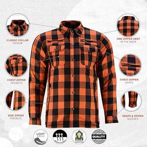 Chemises en cuir personnalisées pour moto 2026 – Haute qualité, coupe-vent, grandes tailles, flanelle à carreaux pour l'hiver, unisexe - Product Image 5