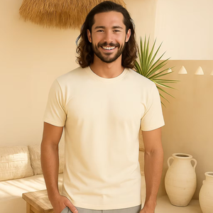 Ultifresh Casual Unisex <b>T</b>-<b>Shirt</b> 100% Cotton Woven Anti-Stain Silk Screen Printed Embroidered Custom Logo Blank Solid O-Neck - Product Image 2