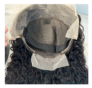 Venta al por mayor de color marrón claro para pelucas cortas de encaje frontal pelo virgen de onda profunda rizado brasileño sin pegamento Jerry Curl Kinky Curl Natural H - Product Image 6