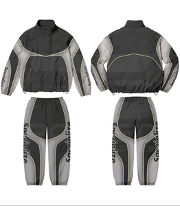 Newest Design 4 Piece Pants and <b>Jacket</b>, T Shirts and Shorts Wind Break Sweat <b>Suit</b> 100% Nylon Windbreaker Tracksuit for Men's - Product Image 2