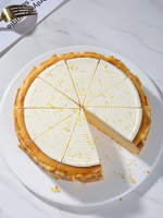 Pastel de Queso Vasco con Limón y Crema de Chocolate Congelada, 850g, Caja Redonda de 8 Pulgadas, para Cafeterías y Salones de Té