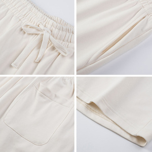 Short de survêtement vintage en éponge française de haute qualité pour hommes fabricant personnalisé écran de lavage à l'acide pour impression bouffée brodé teint uni - Product Image 5