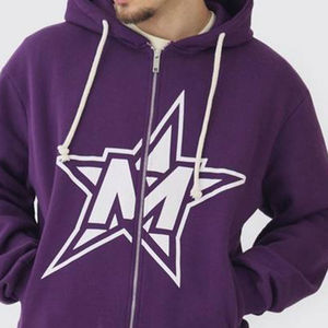 Sudadera con capucha oficial cuadrada de gran tamaño púrpura alta más vendida y Jogger relajado ropa de calle de peso pesado diseño personalizado - Product Image 6