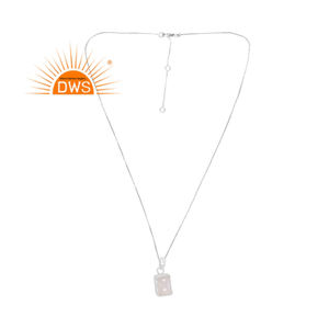 Dernier modèle de collier à pendentif en argent sterling fin avec pierre naturelle de lune arc-en-ciel et pierres précieuses Fabricant de bijoux personnalisé - Product Image 1