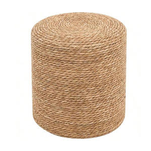 Meilleur vendeur, pouf rond en herbe de mer naturelle tissée, décoration intérieure, OEM accepté, table basse pouf en provenance d'une usine au Vietnam - Product Image 6