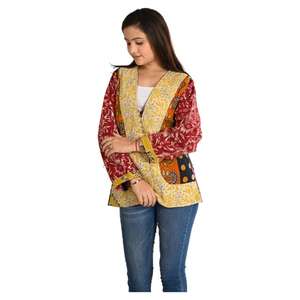 แจ็กเก็ตผ้าฝ้ายกลับได้สไตล์โบฮีเมียนทำมือสำหรับผู้หญิงเสื้อนอกลายดอกไม้สำหรับฤดูร้อนฤดูใบไม้ร่วงฤดูหนาว - Product Image 3