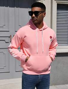 Ropa de calle Sudadera con capucha de gran tamaño Venta al por mayor Loose Fit Drop Shoulder Heavyweight Fleece Boxy Hoodies Impresión bordada personalizada - Product Image 3