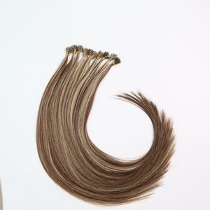 Extensiones de cabello Remy virgen de 24 pulgadas Cabello humano recto con punta I en color Piano # 1A + 9C Cabello humano de alta calidad para peinar - Product Image 1