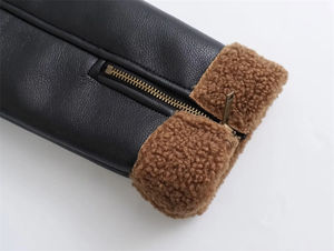 Nouveau professionnel confortable Yoga femmes en cuir toile veste coton doublure respirant hiver course Fitness à capuche - Product Image 5