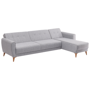 เตียงโซฟารูปตัวแอลทันสมัยเก้าอี้ลายทางสีน้ำเงินพร้อมผ้าห่มมุมเดย์เบดมือซ้าย/ขวาสำหรับตกแต่งบ้าน - Product Image 3