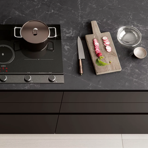 ตู้ครัวสไตล์โมเดิร์นแบบกำหนดเองของ JY Project ผลิตจากแผ่นไม้ปาร์ติเคิลบอร์ด ตู้ครัวหรูหราพร้อมอุปกรณ์จัดเก็บ - Product Image 1