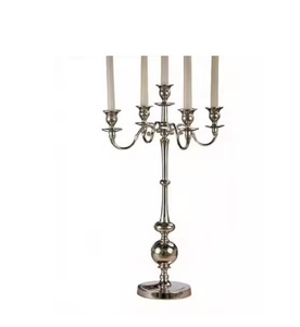 เชิงเทียนอลูมิเนียม3 Lite สำหรับงานแต่งงานเชิงเทียนโลหะสีเงินสำหรับตกแต่งบ้านสำหรับคริสต์มาสและปาร์ตี้ - Product Image 1