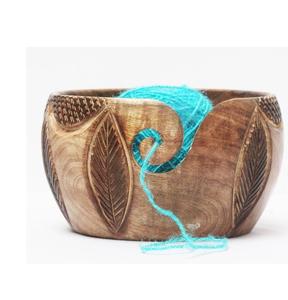 Cuenco de hilo hecho a mano antiguo grande 7x4 tejido de madera para ganchillo cuenco de almacenamiento regalo perfecto para amante del tejido hecho a mano - Product Image 6