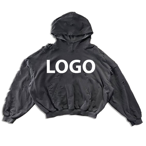 Dernier Acid Wash Vintage Design Plus Size Hommes Hoodies Respirant Basics Fabriqué au Pakistan pour la saison d'hiver - Product Image 3