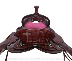 Selle de course de baril occidentale légère, équipement équestre haut de gamme, accessoires pour chevaux, produit équestre - Product Image 4