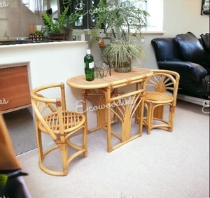 Chaise de salle à manger rectangulaire industrielle en rotin et rotin pour restaurant Ensemble de meubles pour le salon relaxant pour l'extérieur - Product Image 5