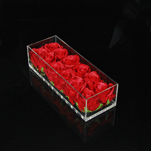 Modern Custom Clear Long Rectangular Acrylic Modern Vase Rose Floral Vases Flower <b>Display</b> Box Wedding/Centerpieces/Home Decor - Product Image 2