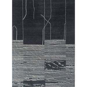 Zuri Hand Knotted Wool <b>Rugs</b> Abstract <b>Boho</b> Style for Teen Living Room Bedroom 9x12 Rectangle Hallway Pattern Grey Black-LCA-7041 - Product Image 1